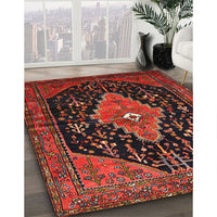 Traditional Chestnut Brown Medallion Rug, tr252