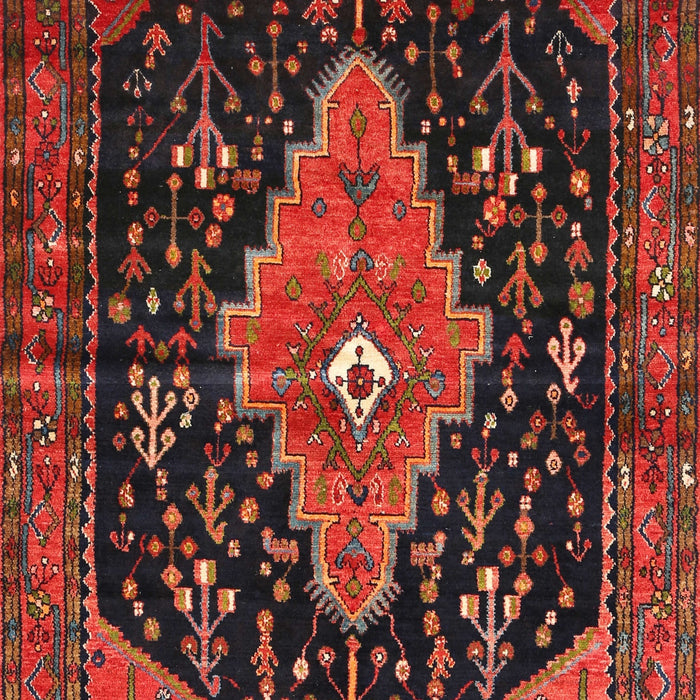 Traditional Chestnut Brown Medallion Rug, tr252