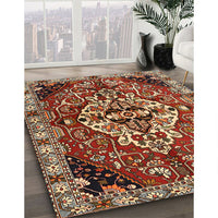 Traditional Saffron Red Persian Rug, tr2534