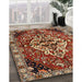 Traditional Saffron Red Persian Rug in Family Room, tr2534