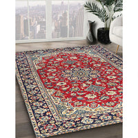 Traditional Light French Beige Brown Medallion Rug, tr2535