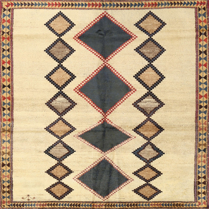 Square Traditional Sienna Brown Southwestern Rug, tr2536