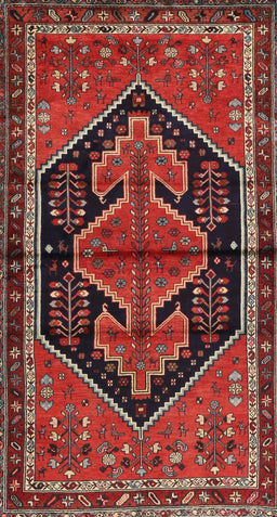 Machine Washable Traditional Tomato Red Rug, wshtr2538