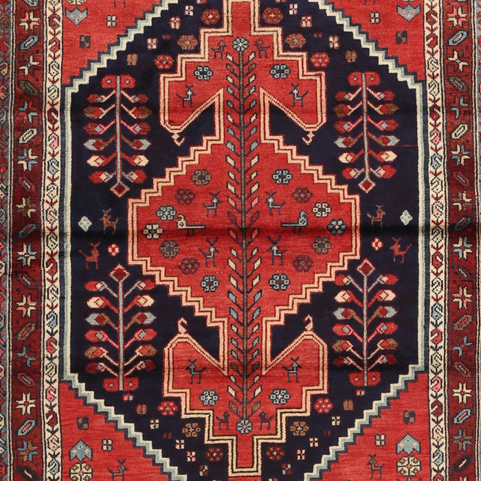 Machine Washable Traditional Tomato Red Rug, wshtr2538