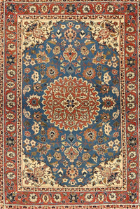 Machine Washable Traditional Brown Red Rug, wshtr2539