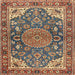 Square Traditional Brown Red Persian Rug, tr2539
