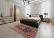 Machine Washable Traditional Camel Brown Rug in a Bedroom, wshtr253