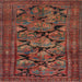 Square Traditional Sienna Brown Persian Rug, tr2541