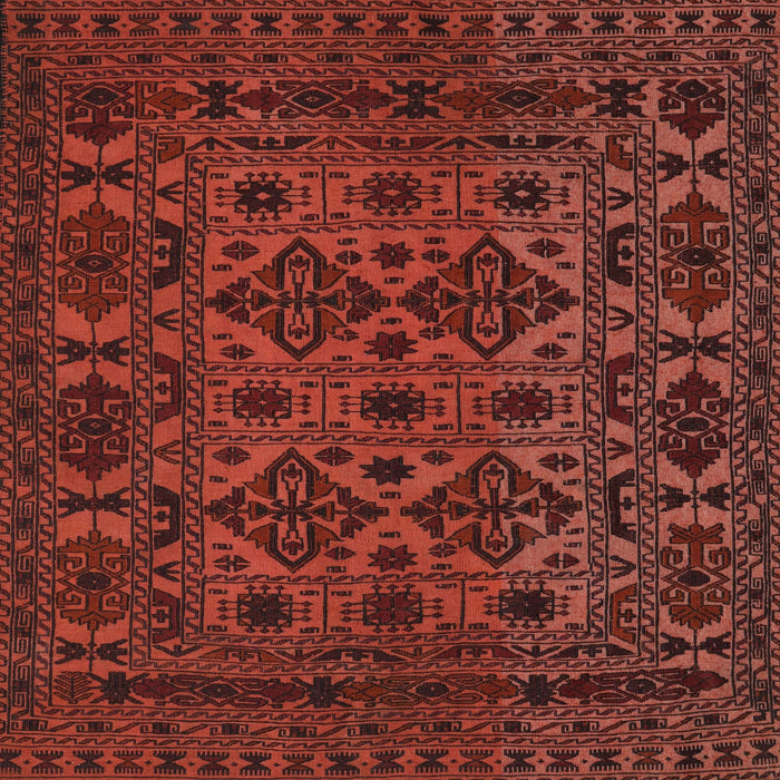 Square Traditional Crimson Red Persian Rug, tr2542