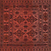 Square Traditional Crimson Red Persian Rug, tr2542