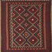 Square Traditional Brown Southwestern Rug, tr2544