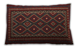 Traditional Classic Rectangular Brown Lumbar Throw Pillow, 13 inch by 19 inch, lbtr2544