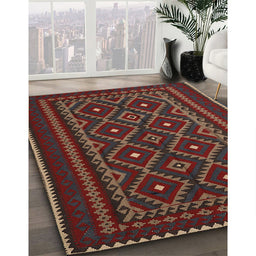 Machine Washable Traditional Brown Rug in a Family Room, wshtr2544