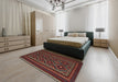 Machine Washable Traditional Brown Rug in a Bedroom, wshtr2544