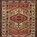 Square Traditional Bronze Brown Persian Rug, tr2546