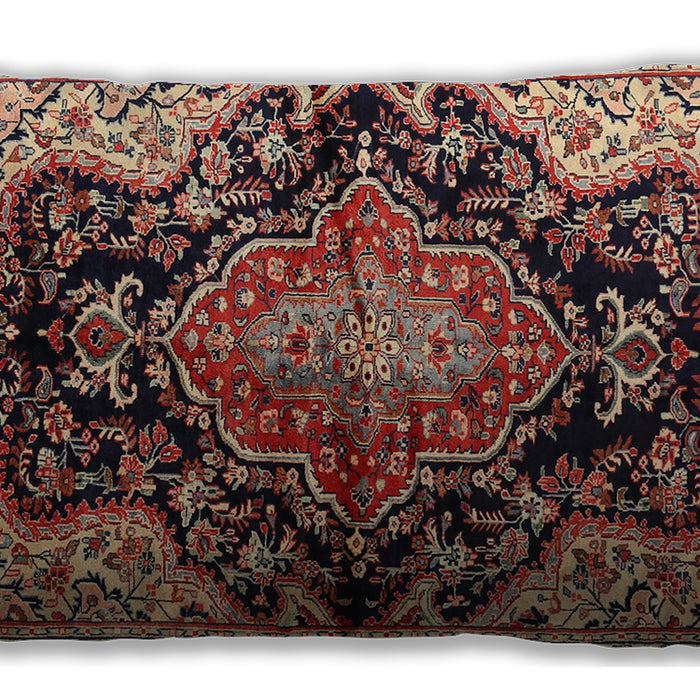 Traditional Classic Rectangular Vermilion Red Lumbar Throw Pillow, 13 inch by 19 inch, lbtr2547
