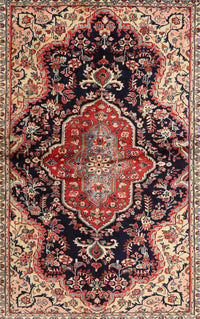 Machine Washable Traditional Vermilion Red Rug, wshtr2547