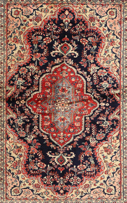 Machine Washable Traditional Vermilion Red Rug, wshtr2547