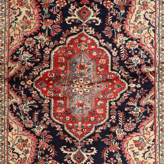 Machine Washable Traditional Vermilion Red Rug, wshtr2547