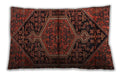 Traditional Classic Rectangular Brown Red Lumbar Throw Pillow, 13 inch by 19 inch, lbtr2549