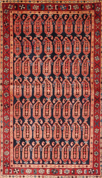 Machine Washable Traditional Rust Pink Rug, wshtr254