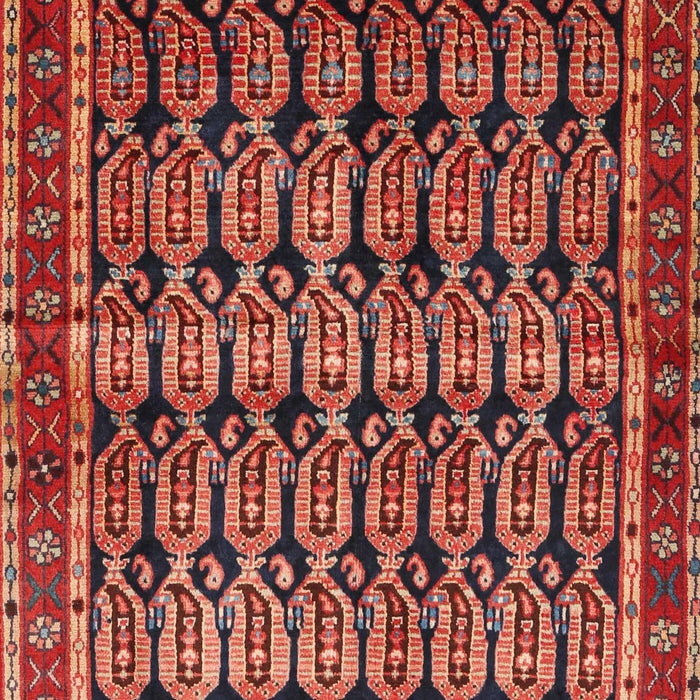 Machine Washable Traditional Rust Pink Rug, wshtr254