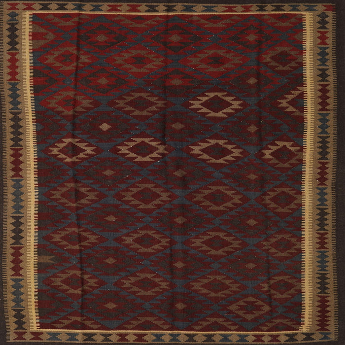 Square Traditional Dark Brown Persian Rug, tr2551