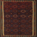 Square Traditional Dark Brown Persian Rug, tr2551