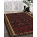 Machine Washable Traditional Dark Brown Rug in a Family Room, wshtr2551