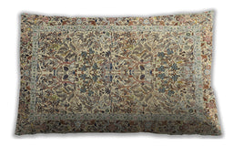 Traditional Classic Rectangular Brown Lumbar Throw Pillow, 13 inch by 19 inch, lbtr2552