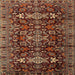 Square Traditional Saffron Red Persian Rug, tr2553