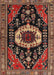 Machine Washable Traditional Orange Brown Rug, wshtr2554