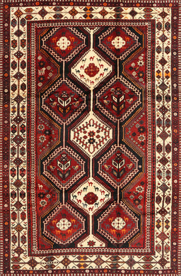 Machine Washable Traditional Orange Brown Rug, wshtr2555