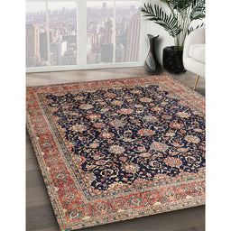 Traditional Bakers Brown Persian Rug in Family Room, tr2556