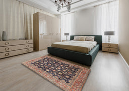 Traditional Bakers Brown Persian Rug in a Bedroom, tr2556
