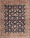 Machine Washable Traditional Bakers Brown Rug, wshtr2556