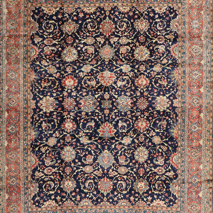 Machine Washable Traditional Bakers Brown Rug, wshtr2556