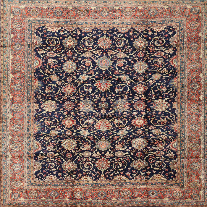 Square Traditional Bakers Brown Persian Rug, tr2556