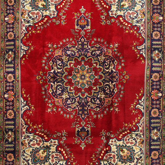 Traditional Dark Gold Brown Medallion Rug, tr2557