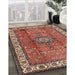 Machine Washable Traditional Tomato Red Rug in a Family Room, wshtr2558