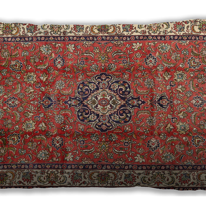 Traditional Classic Rectangular Tomato Red Lumbar Throw Pillow, 13 inch by 19 inch, lbtr2558