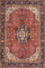 Traditional Saffron Red Medallion Rug, tr2560