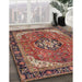 Machine Washable Traditional Saffron Red Rug in a Family Room, wshtr2560