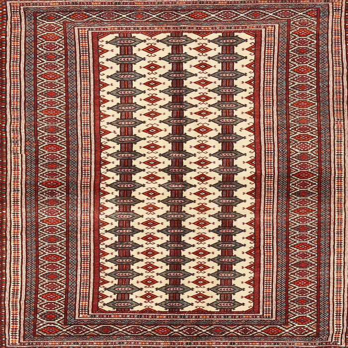 Square Traditional Red Southwestern Rug, tr2561