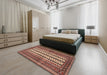 Traditional Red Southwestern Rug in a Bedroom, tr2561