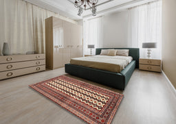 Traditional Red Southwestern Rug in a Bedroom, tr2561