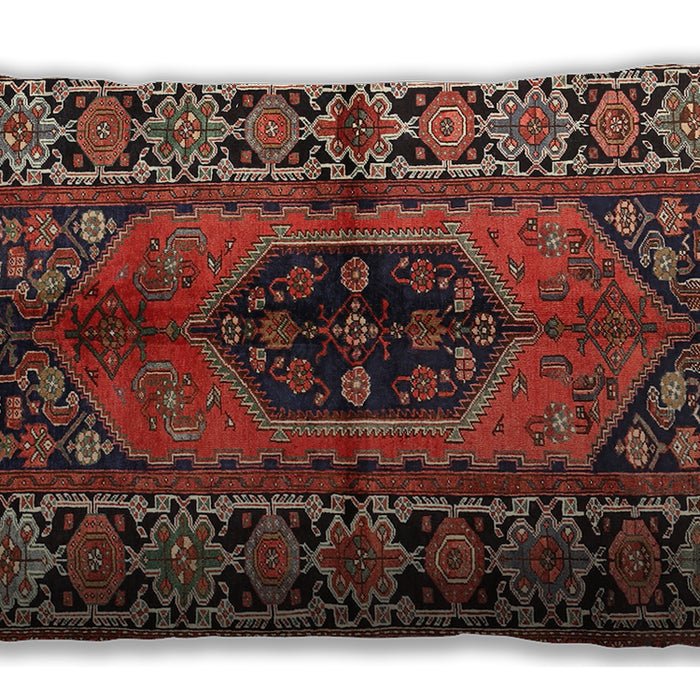 Traditional Classic Rectangular Saffron Red Lumbar Throw Pillow, 13 inch by 19 inch, lbtr2562