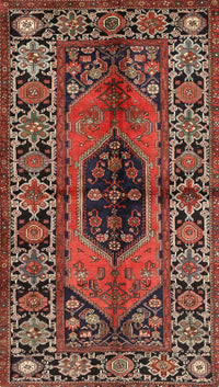 Machine Washable Traditional Saffron Red Rug, wshtr2562