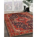 Traditional Gold Brown Medallion Rug in Family Room, tr2563