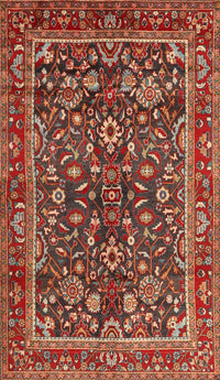 Machine Washable Traditional Tomato Red Rug, wshtr2564